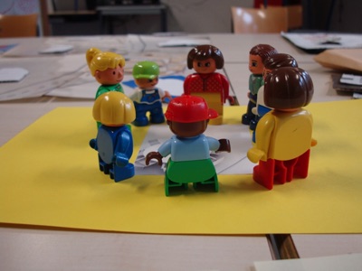duplo figuren in een kring